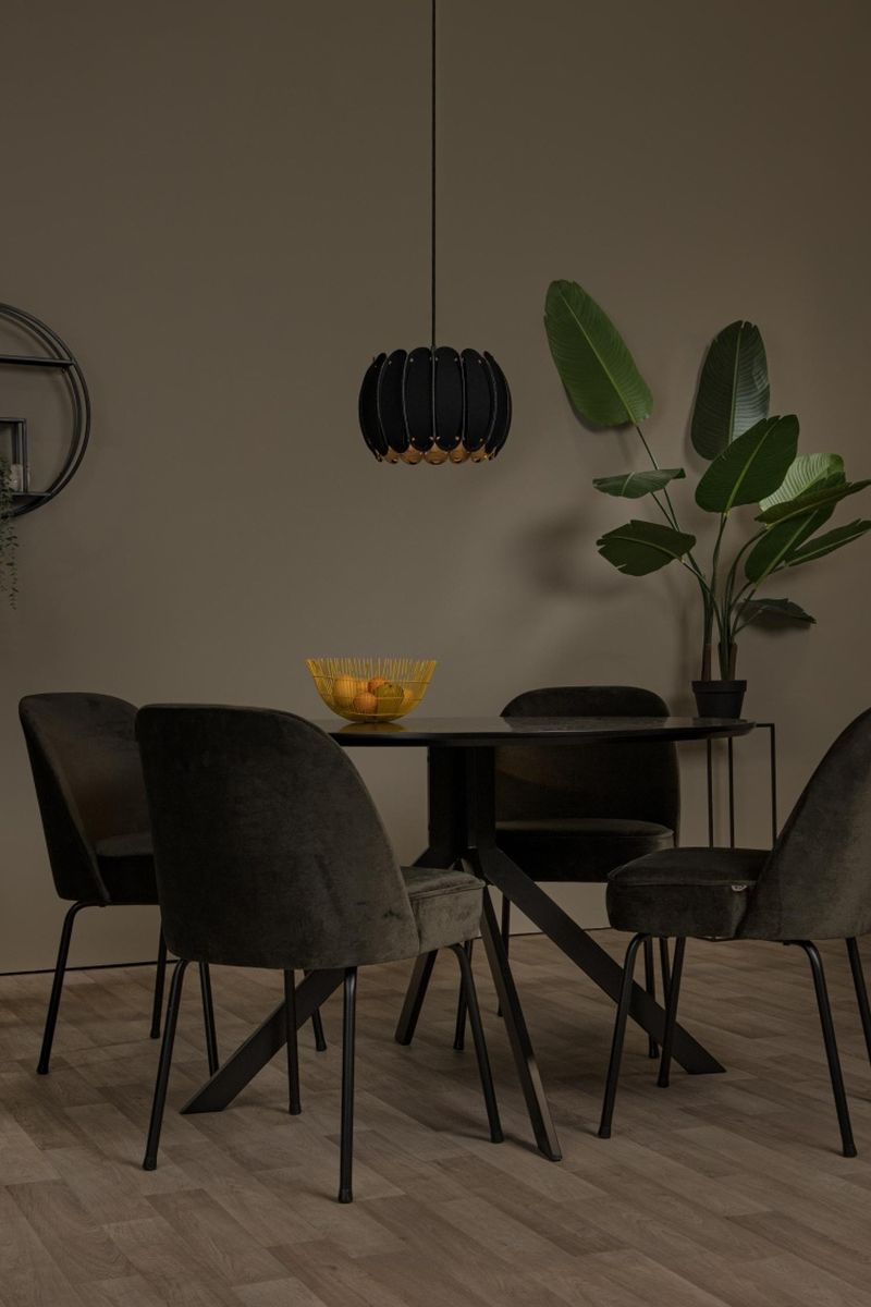 Lucide SPENCER - Závesné svietidlo - Ø 30 cm - 1xE27 - Čierna